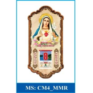 Lịch gỗ 3D công giáo giá rẻ MẪU Mẹ Maria CM4-MMR