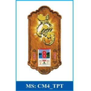 Lịch gỗ cao cấp 3D thư pháp MẪU Thư Pháp Chữ Tâm CM4-TPT