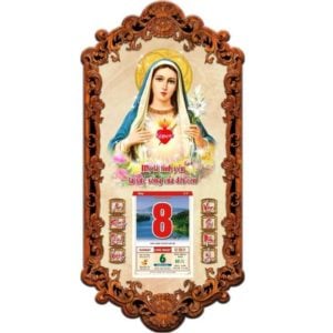 Lịch gỗ công giáo 3D cao cấp MẪU Mẹ Maria MMR-CM9