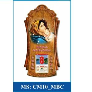 Lịch gỗ công giáo 3D giá rẻ MẪU Mẹ Ban Ơn MBC-CM10