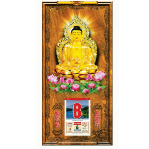 Lịch gỗ công giáo 3D giá rẻ MẪU Phật Di Đà DĐ-CM3