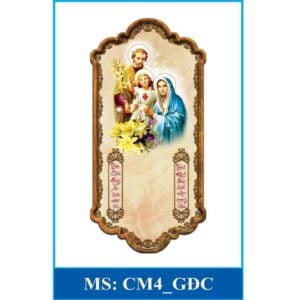 Lịch gỗ giá rẻ 3D công giáo MẪU Gia Đình Chúa CM4-GDC