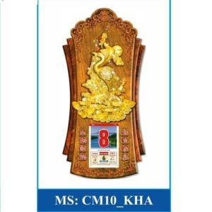 Lịch gỗ giá rẻ 3D phong thủy MẪU Kim Hạc A KHA-CM10